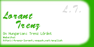 lorant trenz business card